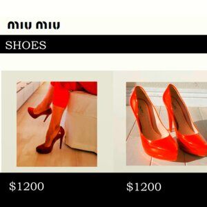 Luxury Crimson Patent Leather Pumps for Sale: Miu Miu  size 41 -